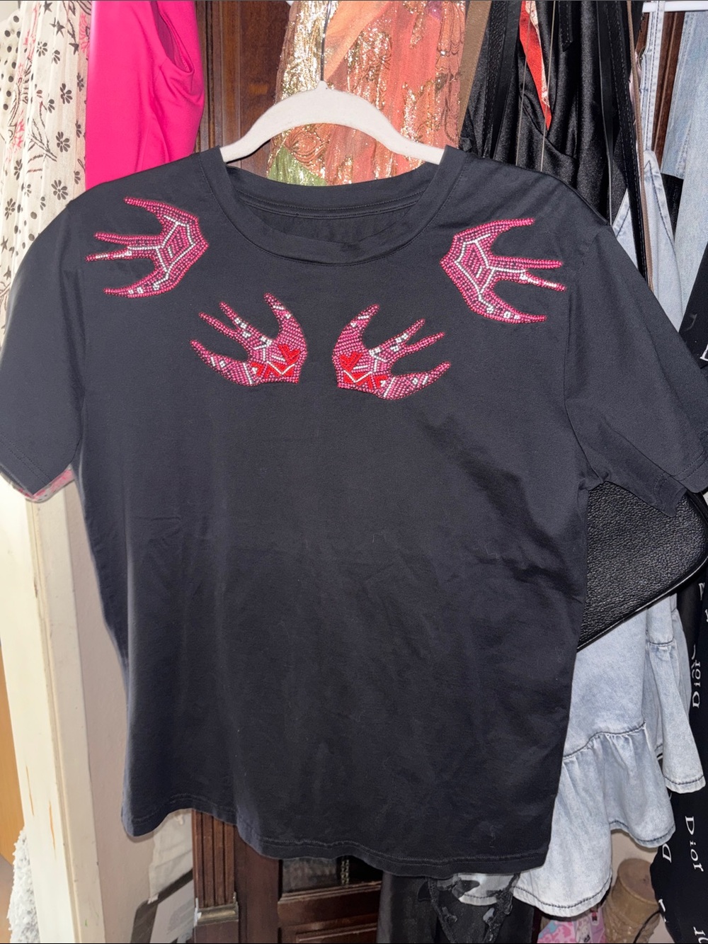 Alexander McQueen Sequin Swallow Appliqués